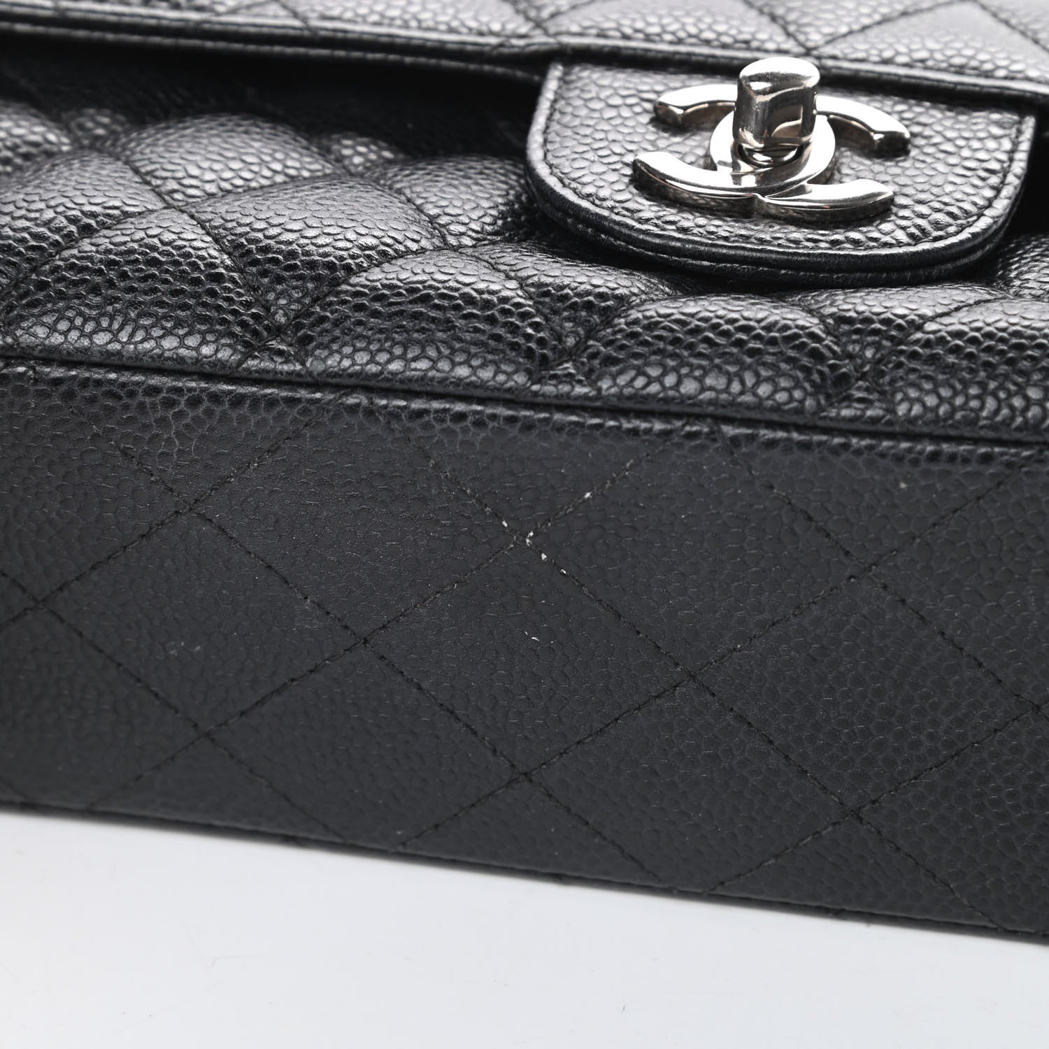 Chanel Caviar Quilted Medium Double Flap Black 16 of 19