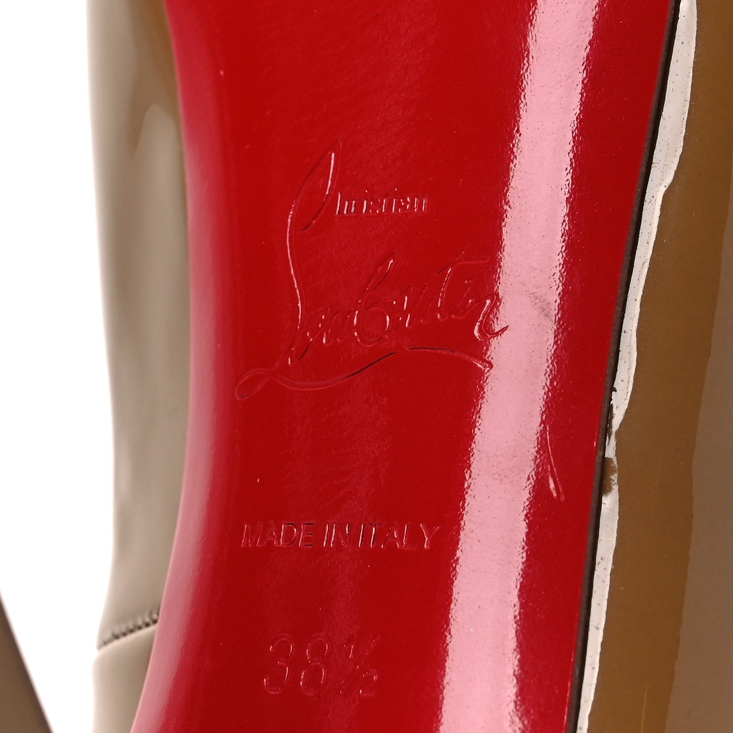 Patent New Very Prive 120 Pumps 38.5 Nude
