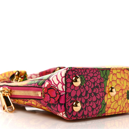 Gucci X KEN SCOTT Textured Calfskin Pomponica Print Mini Horsebit 1955 Top Handle Bag Multicolor Fuxia Pompom 8 of 9