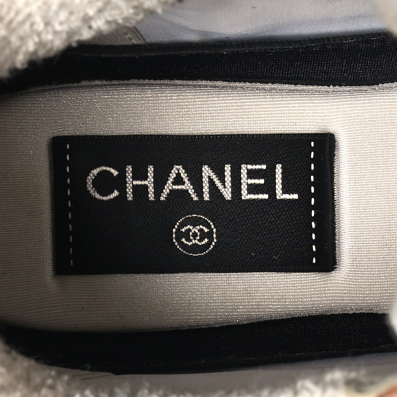 Chanel Nylon Lambskin Suede Calfskin CC Sneakers 37 Coral Light Blue White 7 of 8