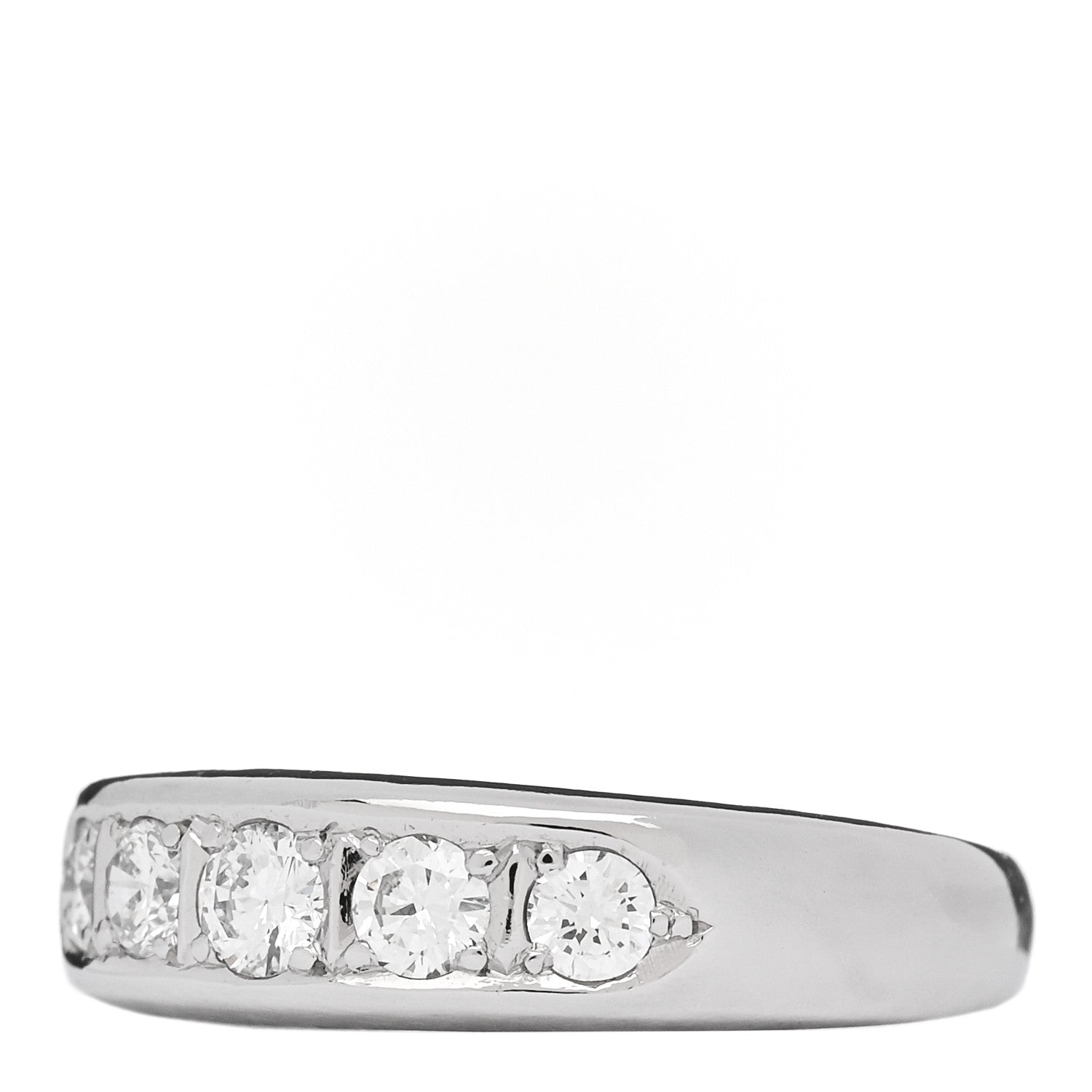 Parker & West by FASHIONPHILE Platinum Diamond .52ctw Half Eternity Band Ring 58 8.25 3 of 9