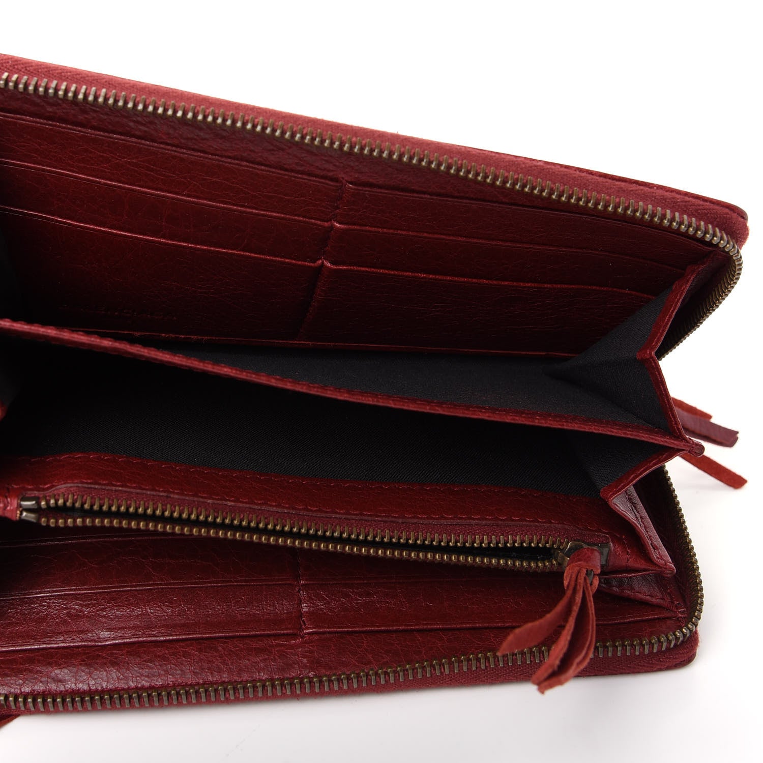 Balenciaga Agneau Classic Hardware Continental Zip Around Wallet Rouge Cerise 5 of 7