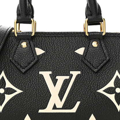 Louis Vuitton Empreinte Monogram Giant Nano Speedy Black Beige 7 of 9