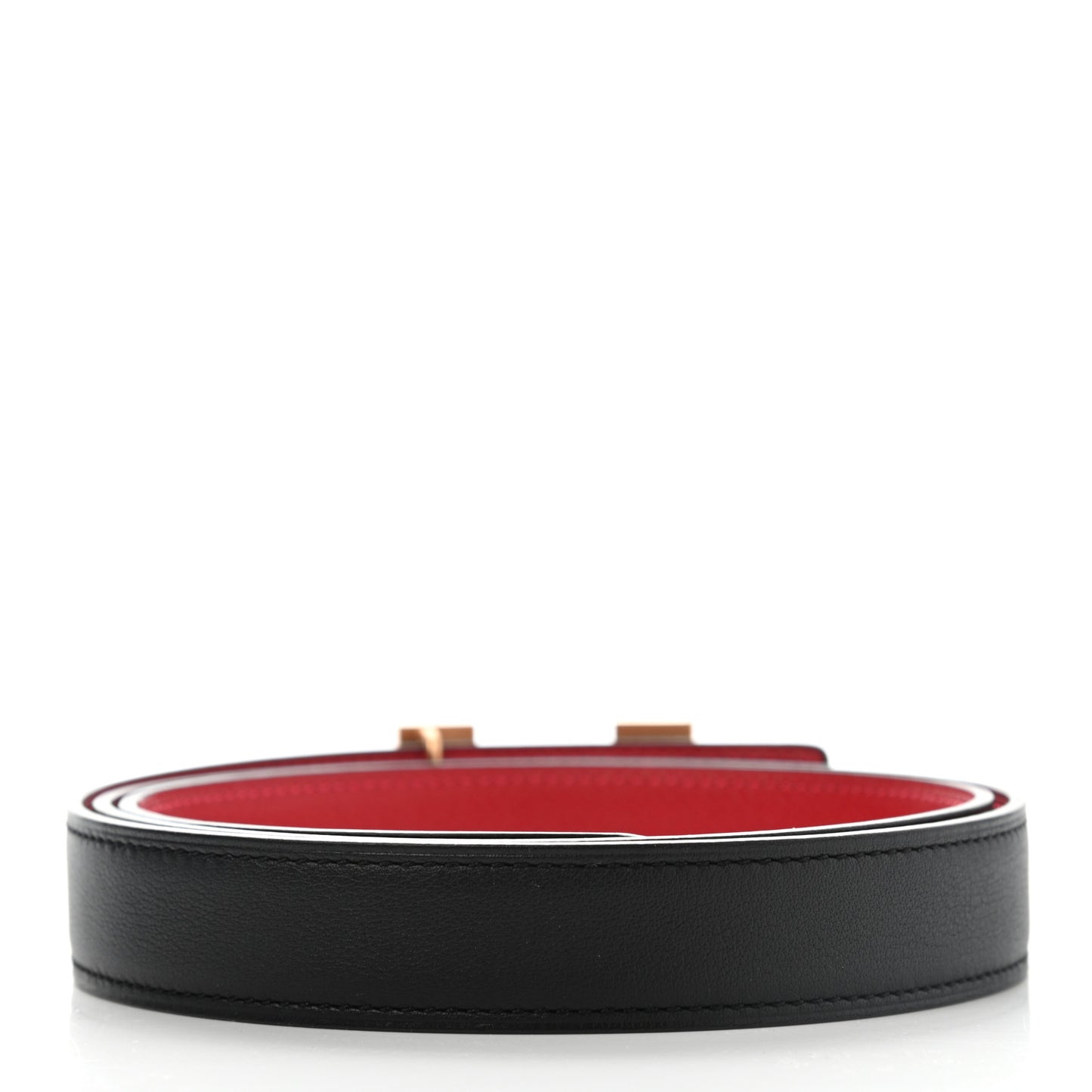 Swift Epsom 24mm Martelee H Belt 90 Black Rouge Casaque