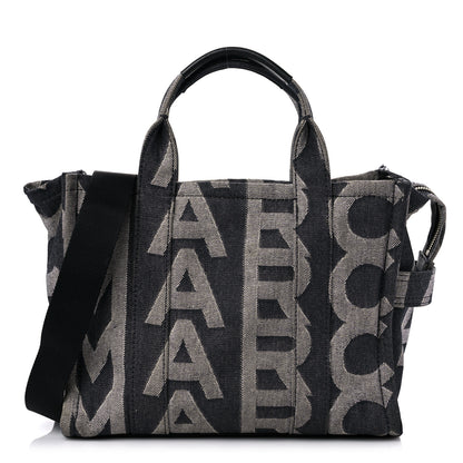 Marc Jacobs Denim Jacquard Medium The Monogram Tote Bag Denim Blue 1 of 18