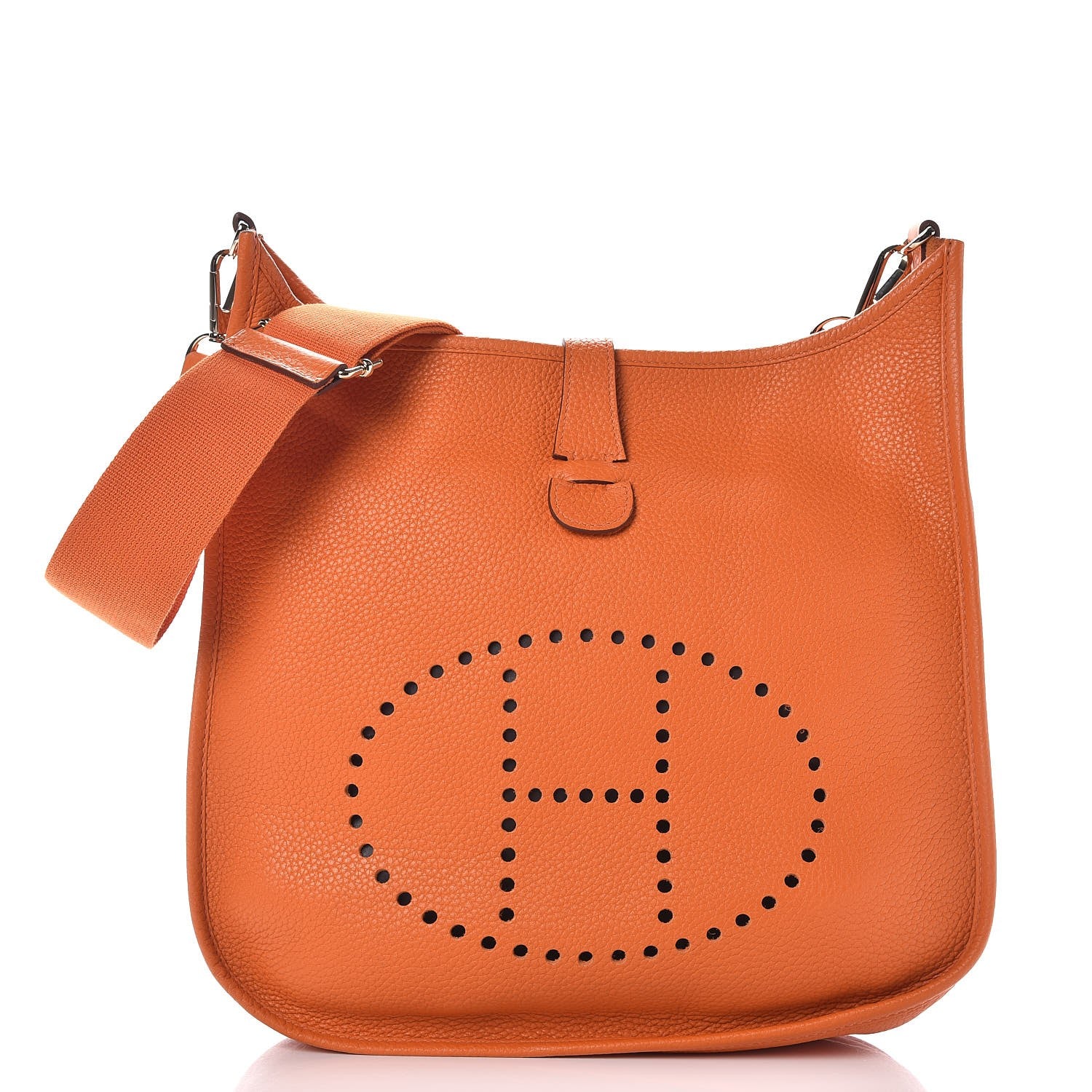 Hermes Taurillon Clemence Evelyne III GM Orange 1 of 7