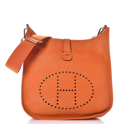 Hermes Taurillon Clemence Evelyne III GM Orange 1 of 7