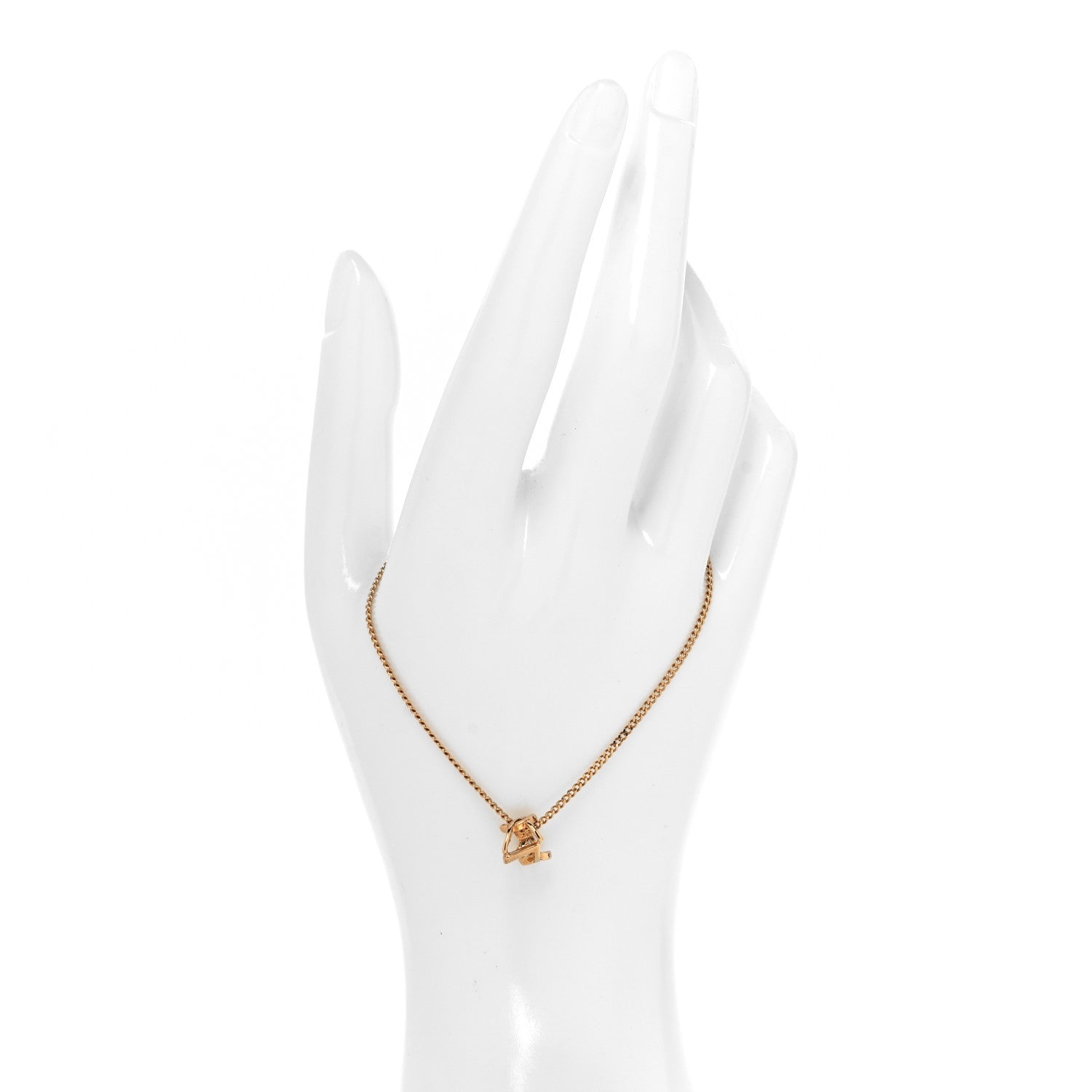 Saint Laurent Brass Monogram Twist Bracelet Gold 2 of 4
