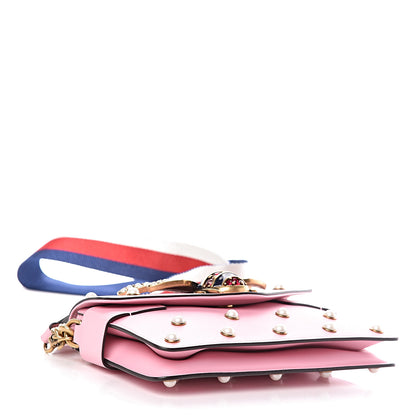 Gucci Nappa Pearl Studded Mini Queen Margaret Broadway Shoulder Bag Sugar Pink 4 of 11