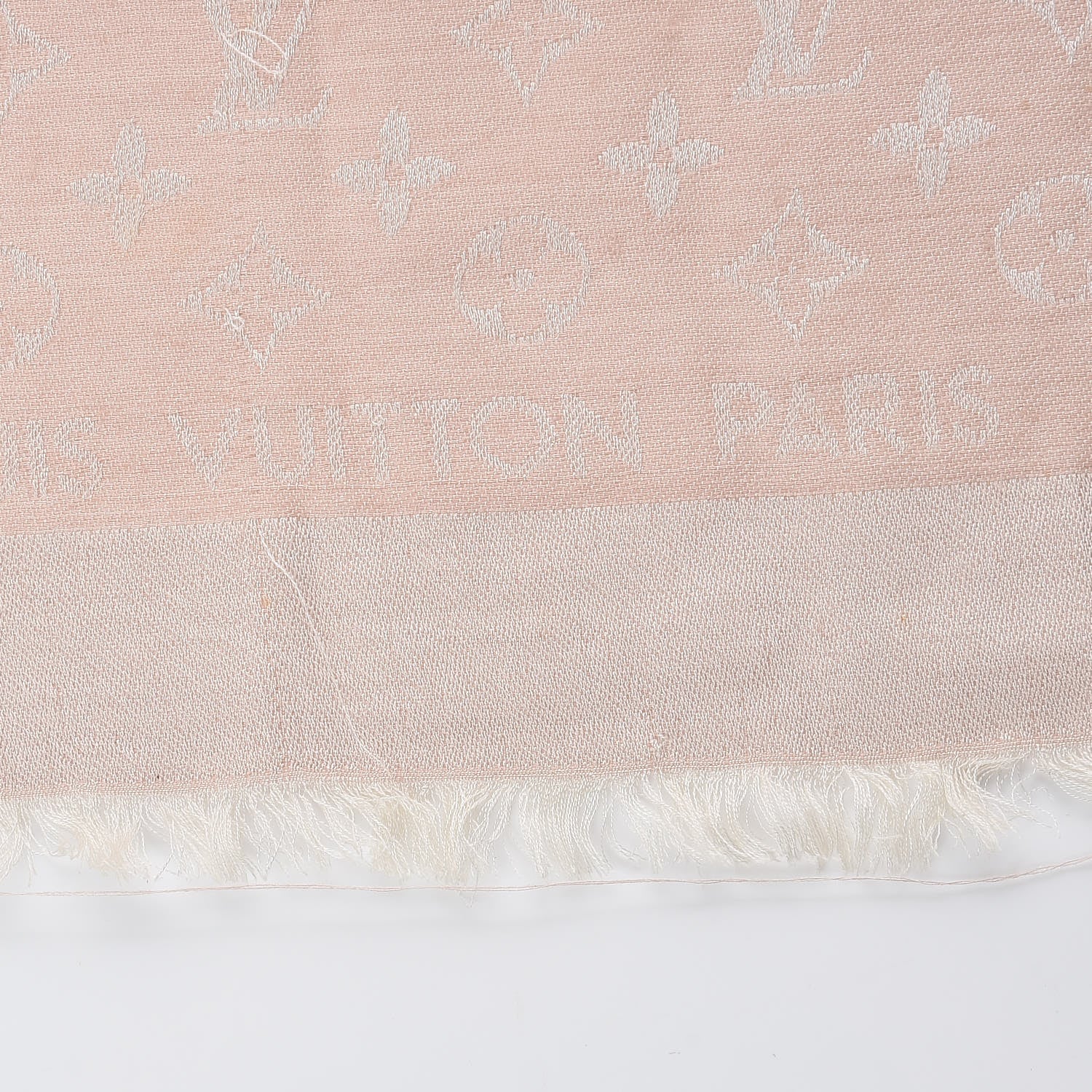 Louis Vuitton Silk Wool Monogram Shawl Rose 8 of 11