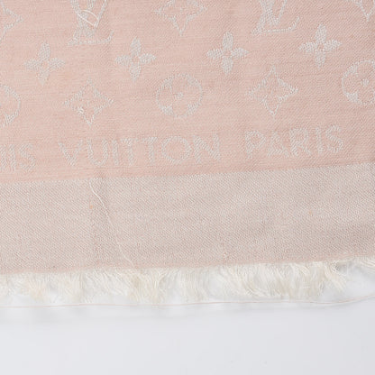Louis Vuitton Silk Wool Monogram Shawl Rose 8 of 11