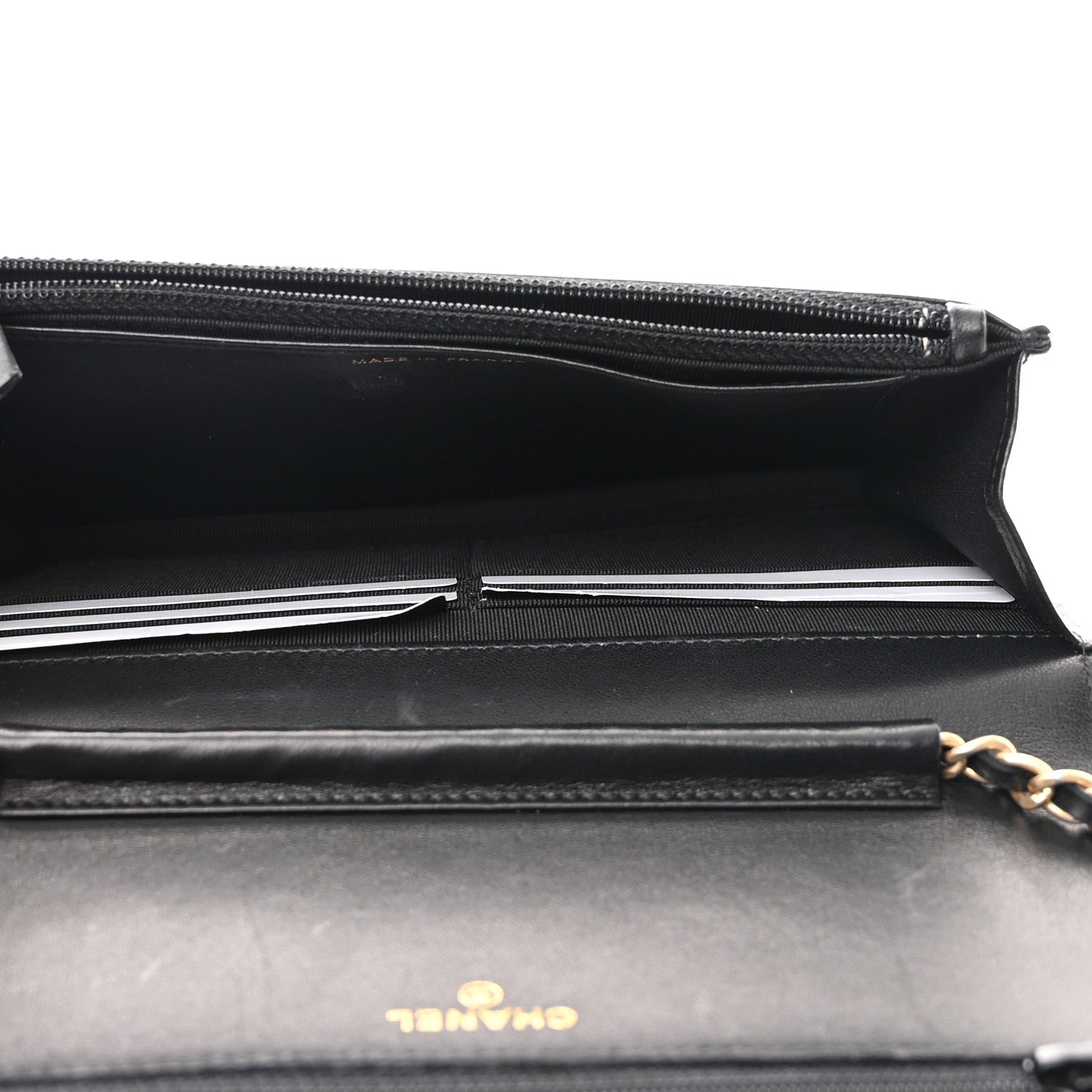 Chanel Lambskin Pyramid Wallet On Chain WOC Black 5 of 11
