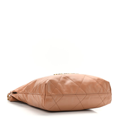 Chanel Shiny Calfskin Quilted Small Chanel 22 Camel 5 of 12