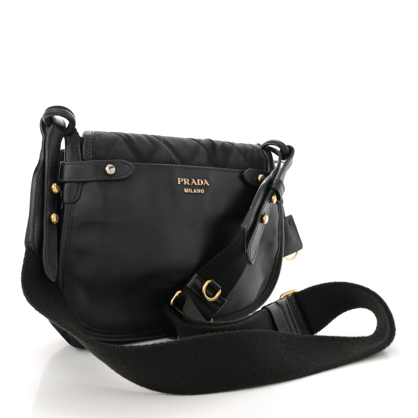 Nylon Calf Corsaire Bag Black