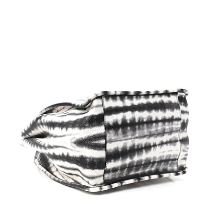 Proenza Schouler Grained Calfskin Large Tie Dye Tote Black White 4 of 10