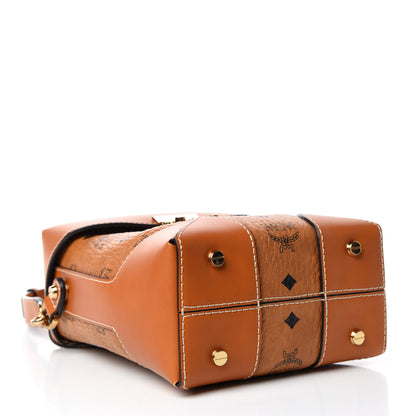 MCM Visetos Small Soft Berlin Crossbody Cognac 4 of 10
