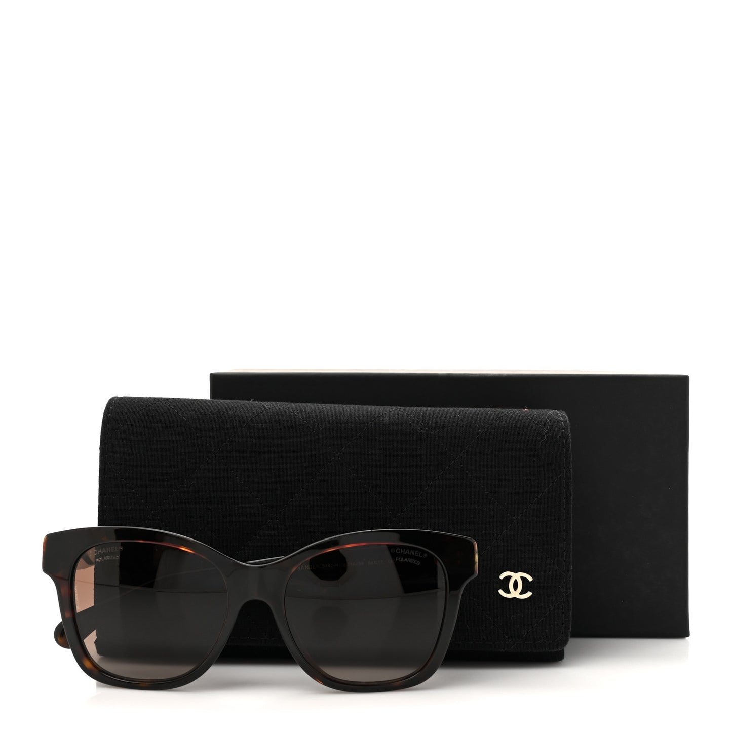 Acetate Polarized Pearl CC Square Sunglasses 5482-H-A Tortoise