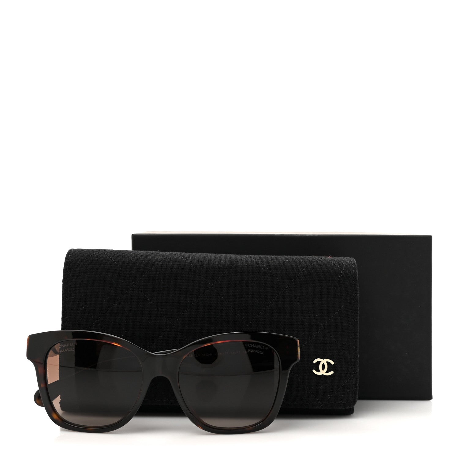 Chanel Acetate Polarized Pearl CC Square Sunglasses 5482-H-A Tortoise 8 of 8
