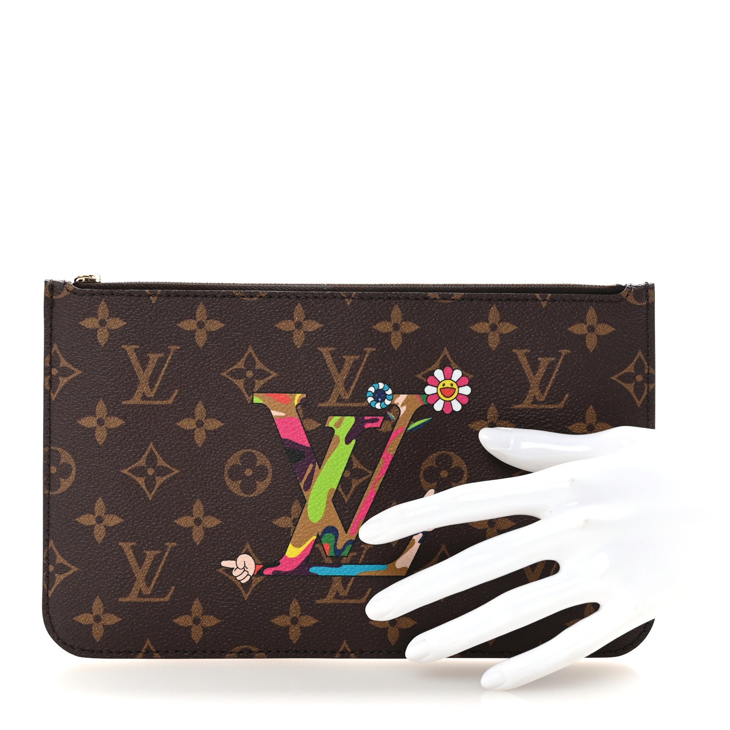 Louis Vuitton LV X TM Monogram Flowers Neverfull Pochette 2 of 6