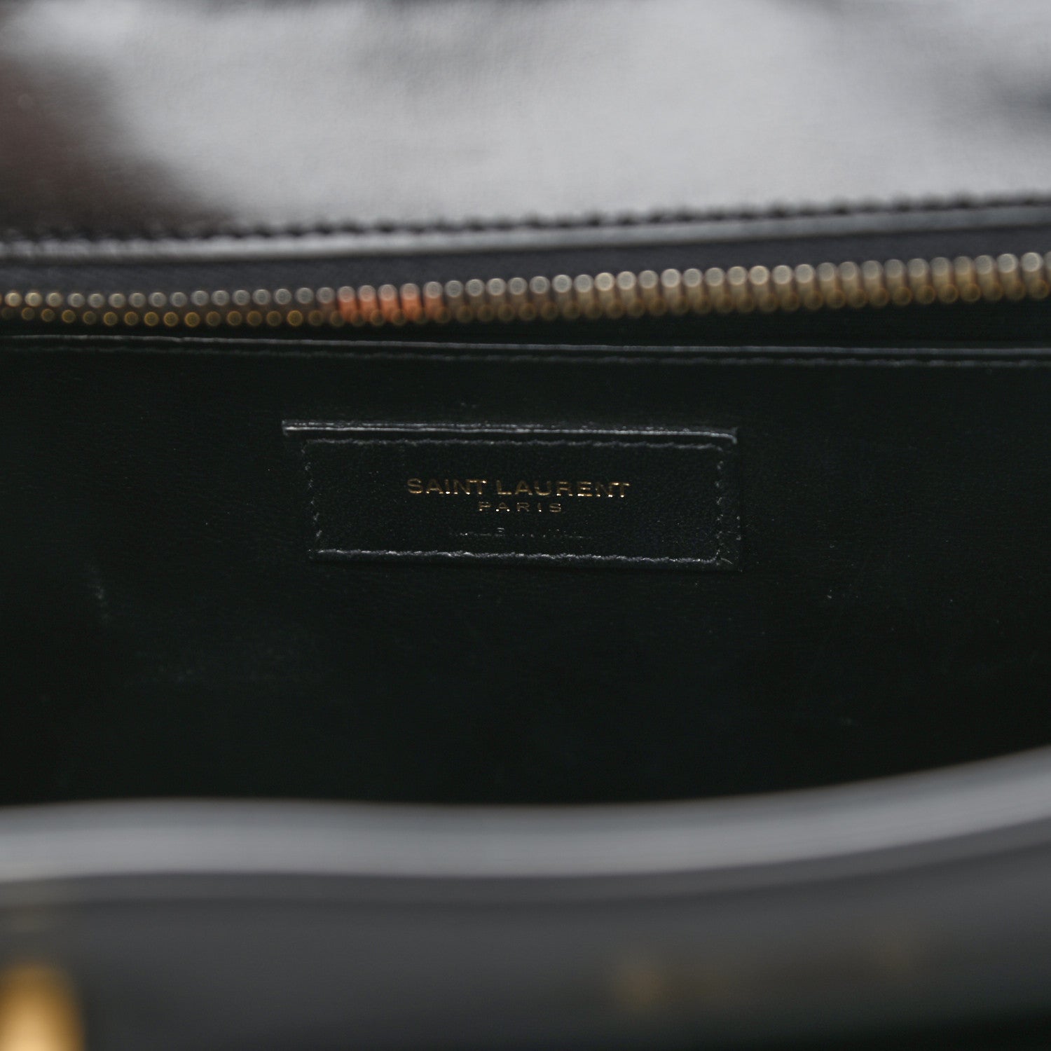 Saint Laurent Shiny Calfskin Medium Uptown Tote Black 5 of 12