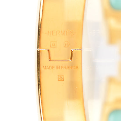 Hermes Enamel Narrow Clic Clac H Bracelet PM Lagoon 4 of 5