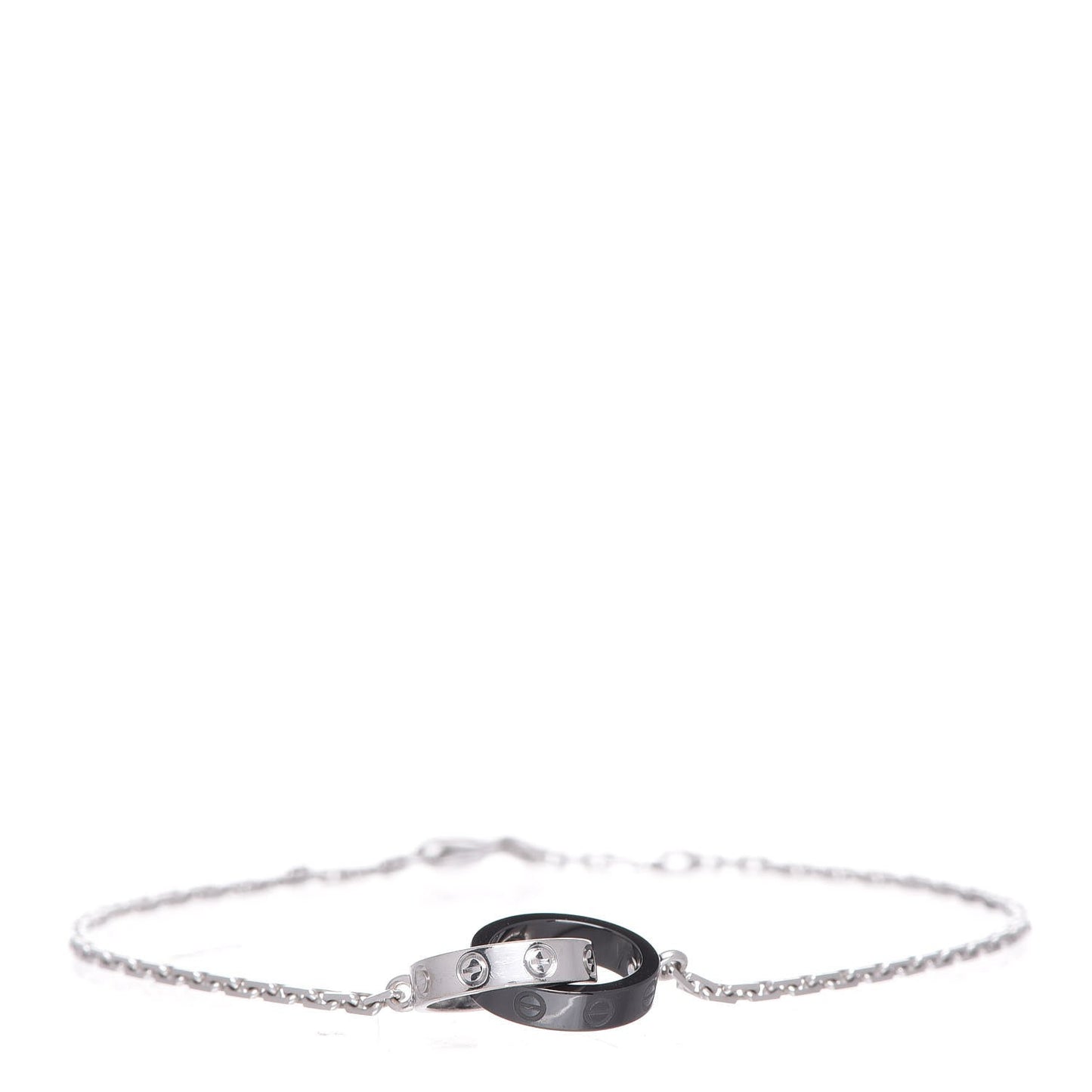 18K White Gold Black Ceramic LOVE Bracelet