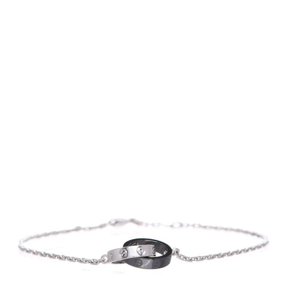 Cartier 18K White Gold Black Ceramic LOVE Bracelet 1 of 5