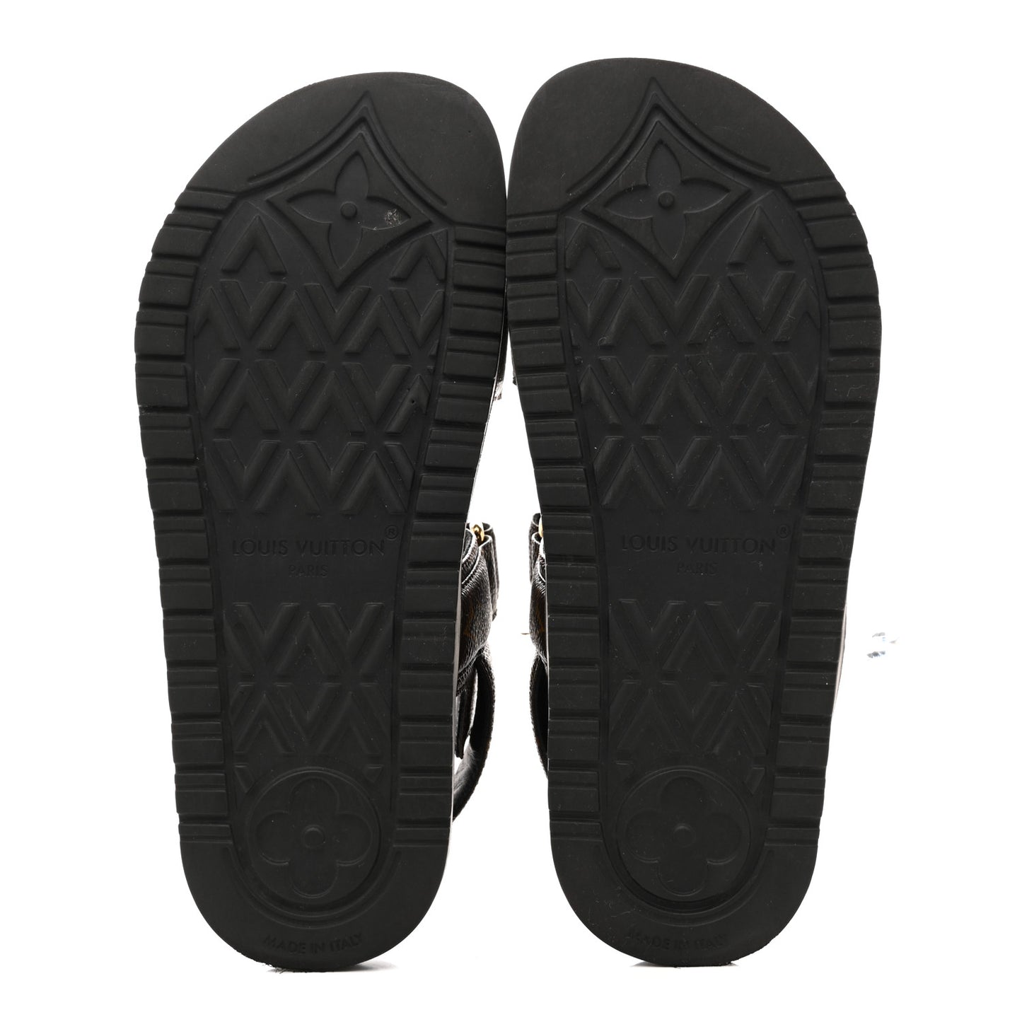 Monogram LV Sunset Comfort Flat Sandals 35 Cacao Brown