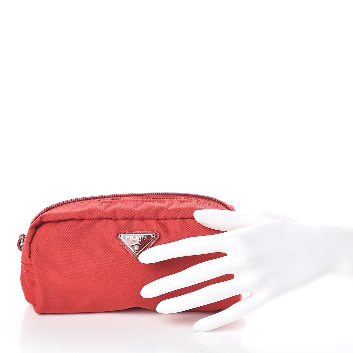 Nylon Vela Cosmetic Pouch Rosso