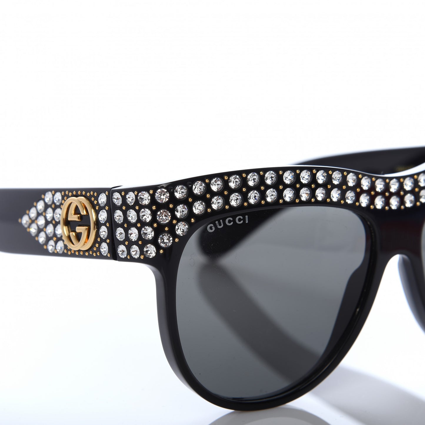 Acetate Crystal Sunglasses GG0147S Black