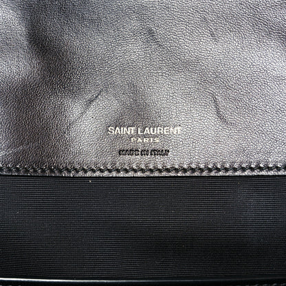 Saint Laurent Lambskin Quilted Monogram Large LouLou Black 7 of 14