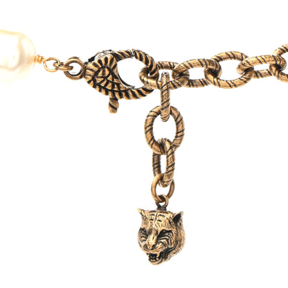 Gucci Crystal Pearl Marmont Necklace Aged Gold Multicolor 6 of 6