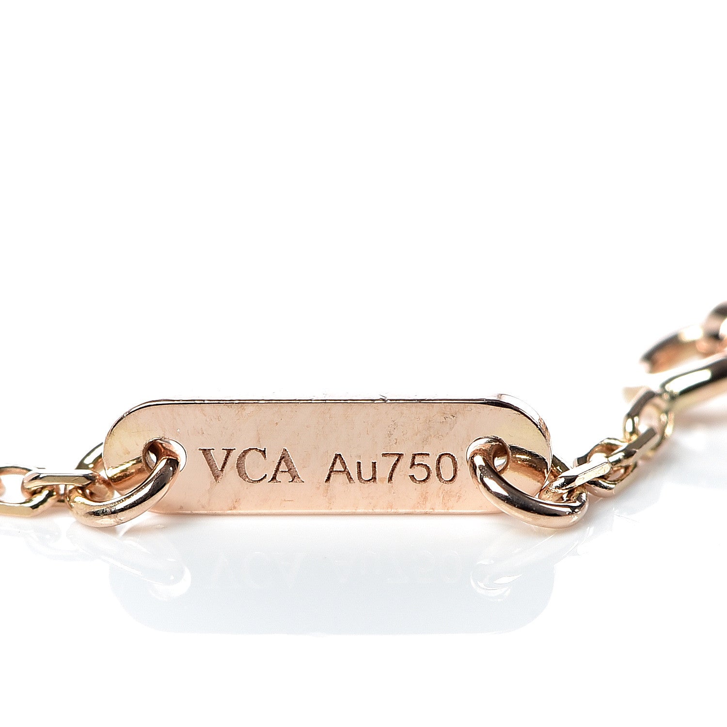 Van Cleef & Arpels 18K Rose Gold Carnelian Sweet Alhambra Bracelet 6 of 7