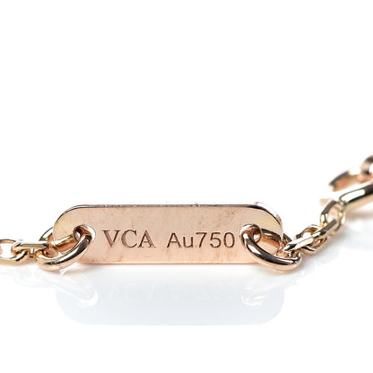 Van Cleef & Arpels 18K Rose Gold Carnelian Sweet Alhambra Bracelet 6 of 7