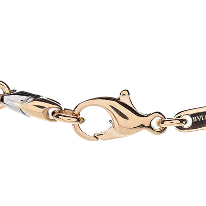 Bulgari 18K Yellow Gold Stainless Steel Passo Doppio Necklace 4 of 5