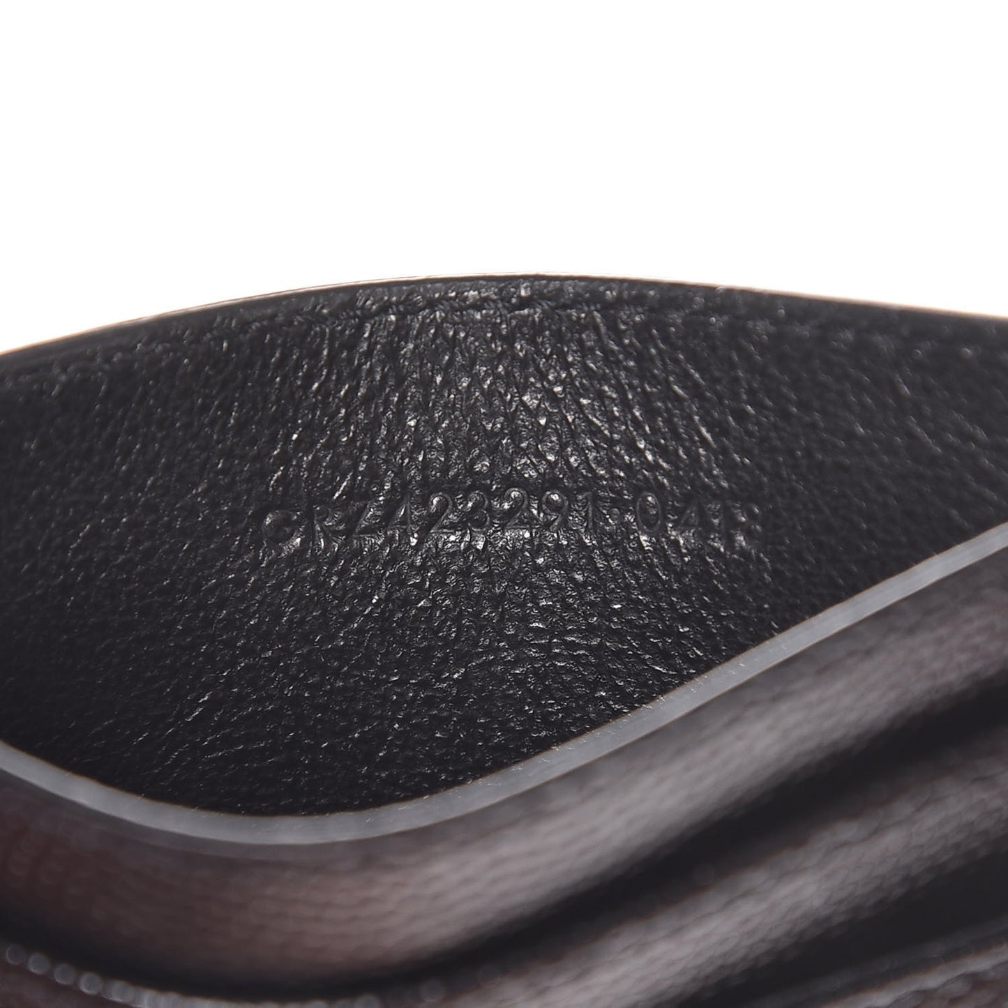 Grain De Poudre Matelasse Chevron Monogram Credit Card Case Black