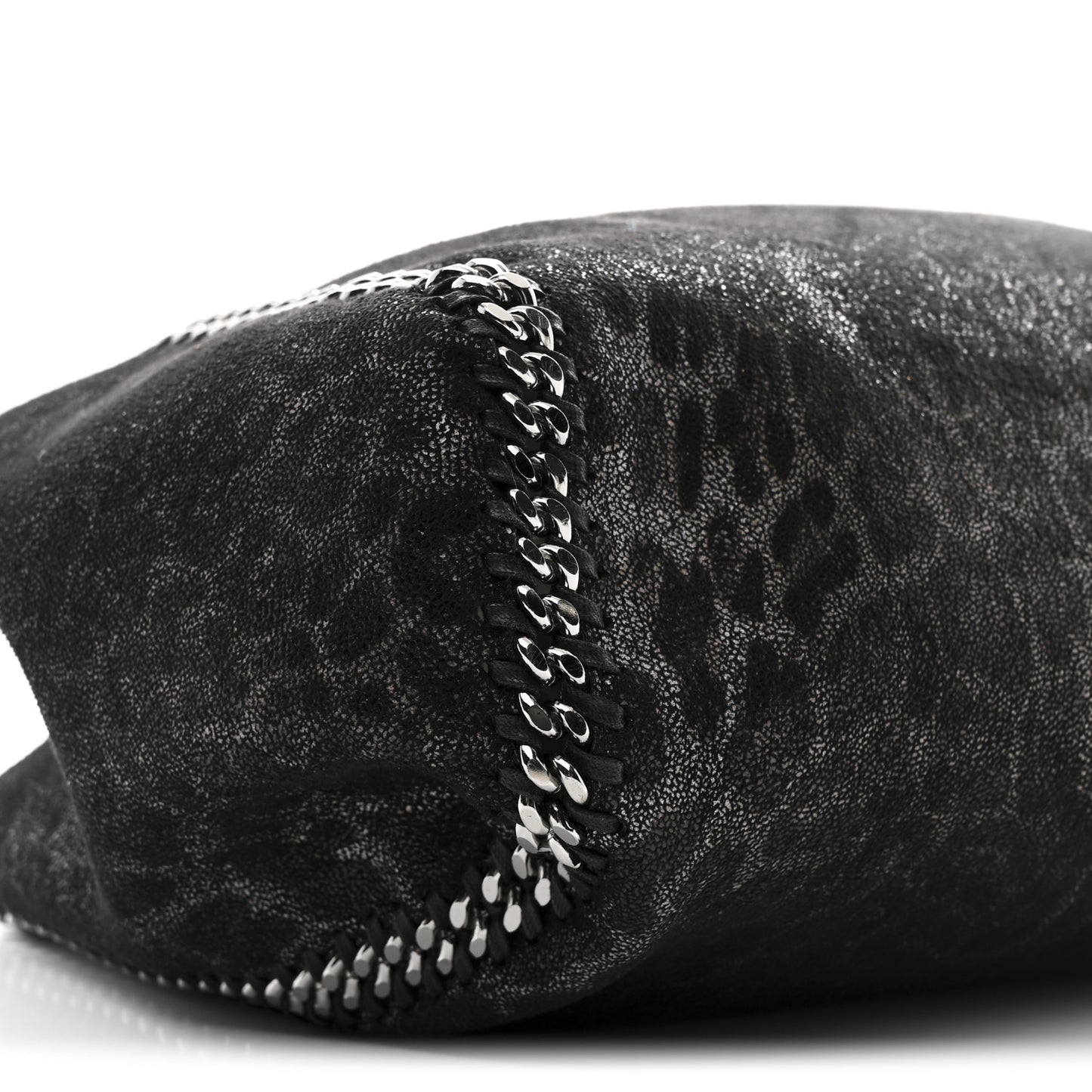Leopard Shaggy Deer Falabella Reversible Tote Grey