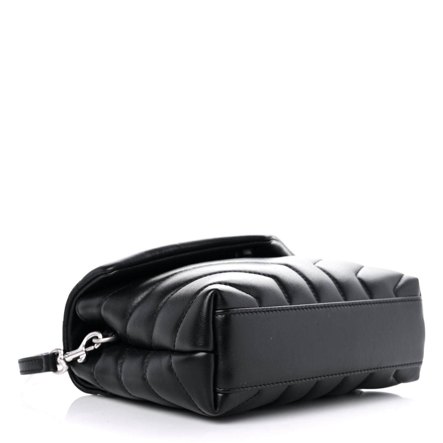 Calfskin Y Quilted Monogram Toy Loulou Crossbody Bag Black