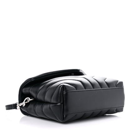 Saint Laurent Calfskin Y Quilted Monogram Toy Loulou Crossbody Bag Black 4 of 9