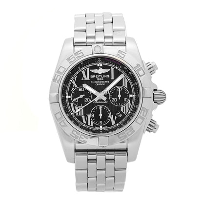 Breitling Stainless Steel 44mm Chronomat Automatic Watch Black AB0110 1 of 4