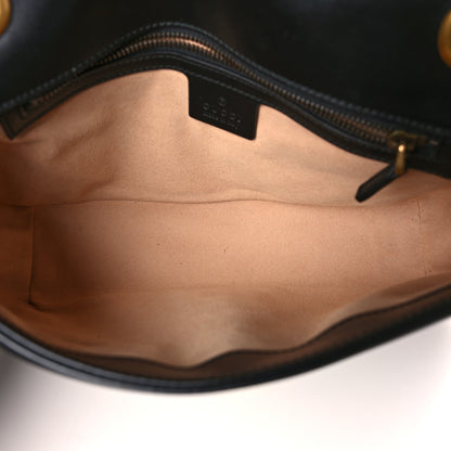 Gucci Calfskin Matelasse Small GG Marmont Shoulder Bag Black 5 of 9