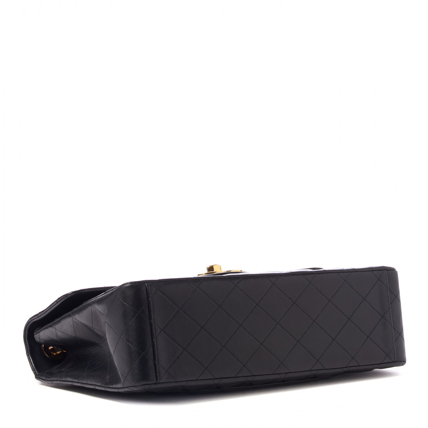 Chanel Lambskin Quilted XL Jumbo Single Flap Black 4 of 10