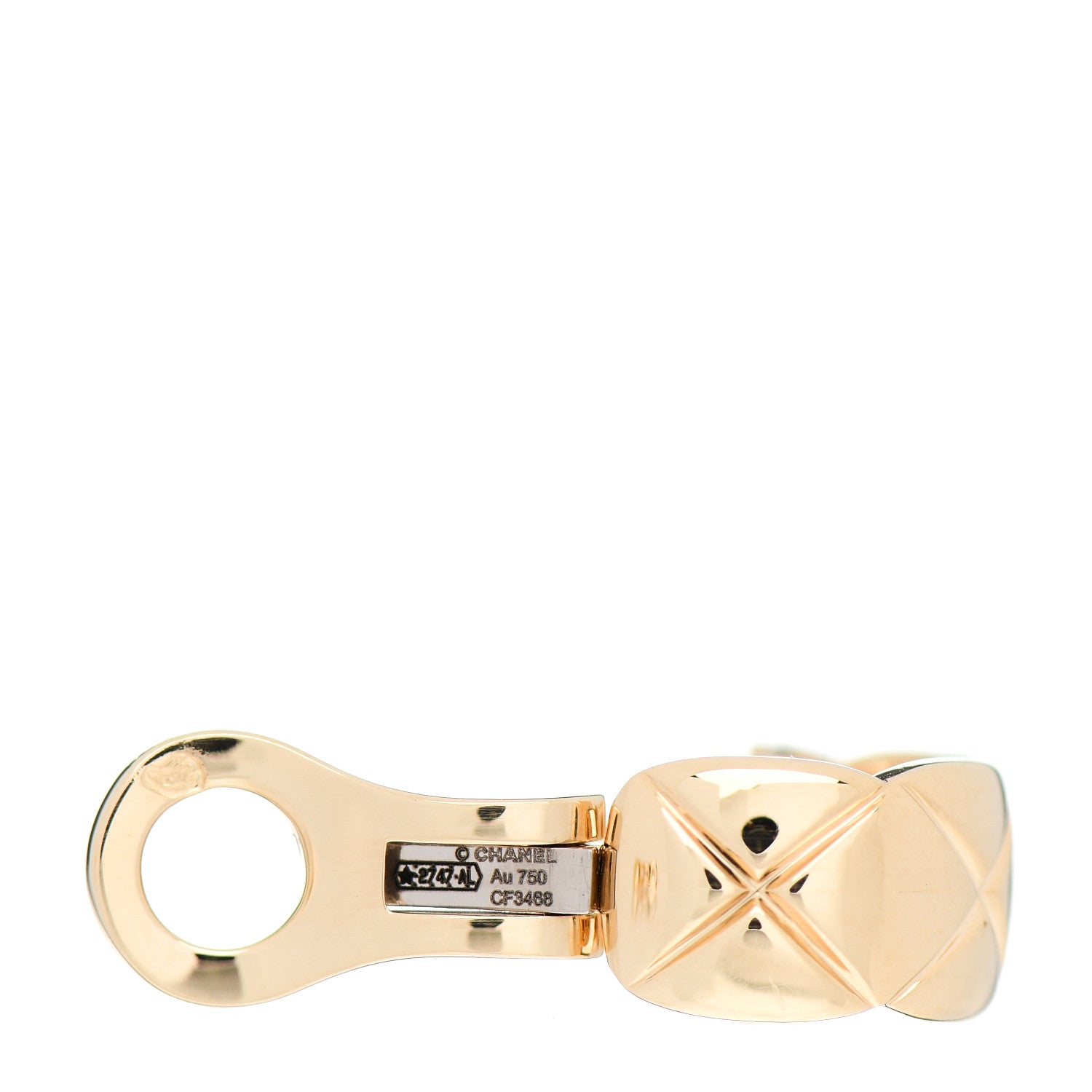 Chanel 18K Yellow Gold Coco Crush Earrings 4 of 5