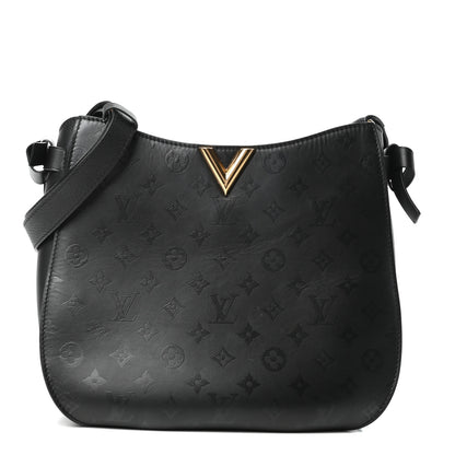 Louis Vuitton Cuir Plume Very Hobo Black 1 of 8
