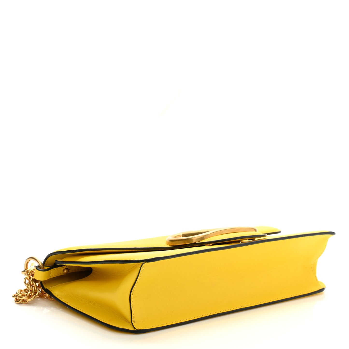 Calfskin Vlogo Loco Shoulder Bag Bright Lemon