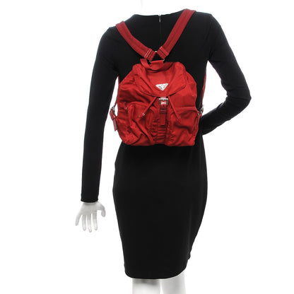 Prada Nylon Vela Small Backpack Rosso 2 of 8