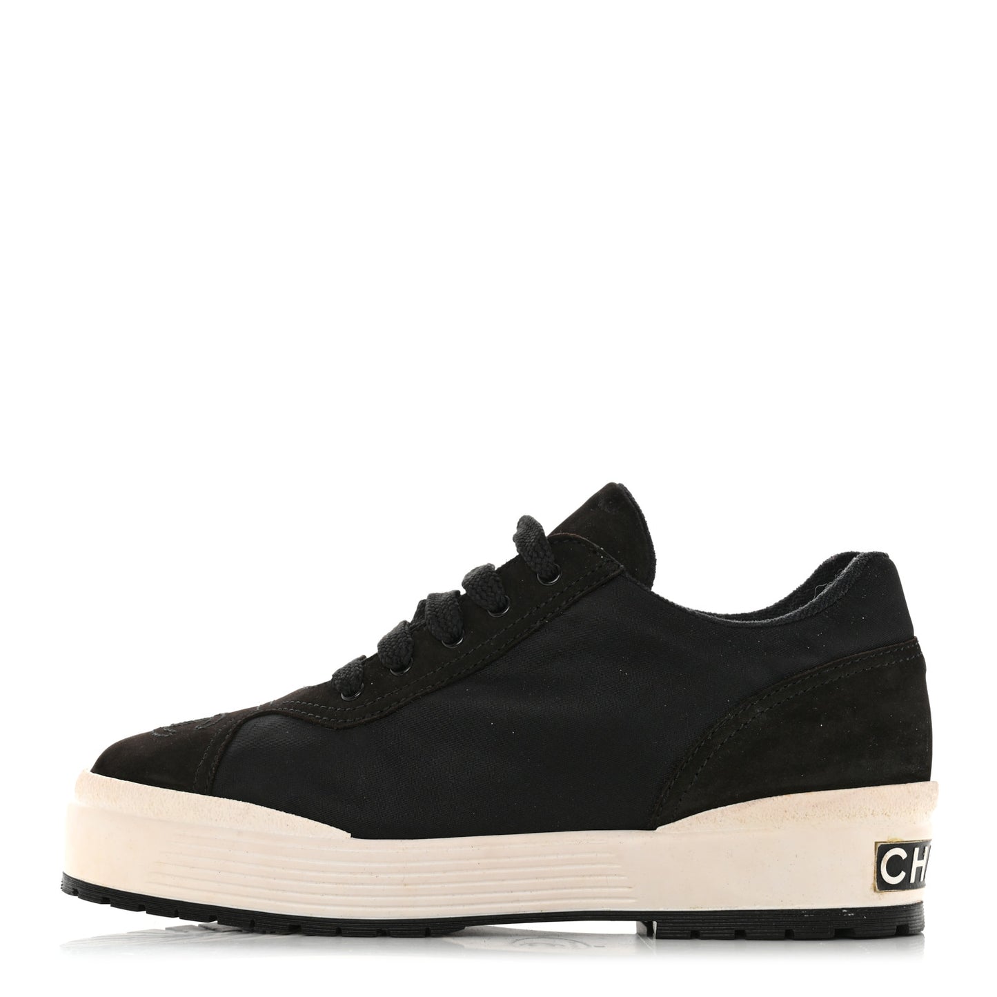 Nylon Suede CC Sneakers 38 Black