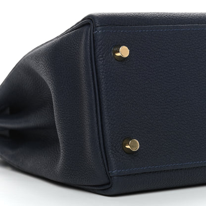 Hermes Togo Kelly Retourne 28 Bleu Nuit 13 of 18