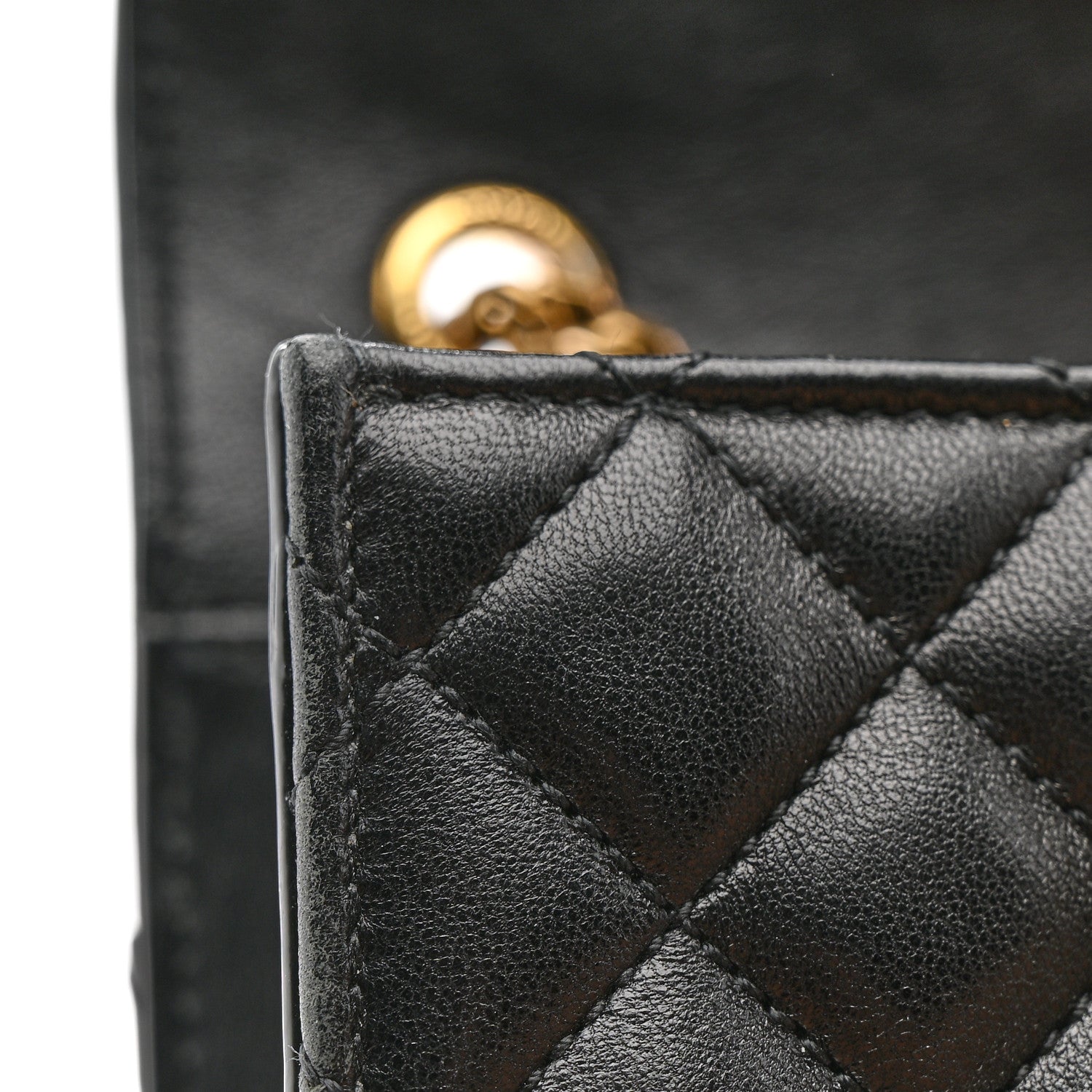 Saint Laurent Lambskin Mixed Matelasse Triquilt Small Monogram Satchel Black 13 of 22