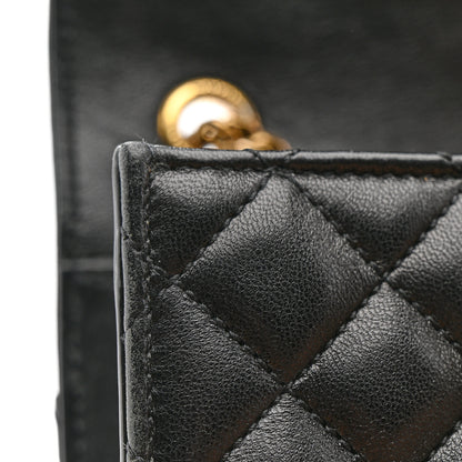 Saint Laurent Lambskin Mixed Matelasse Triquilt Small Monogram Satchel Black 13 of 22